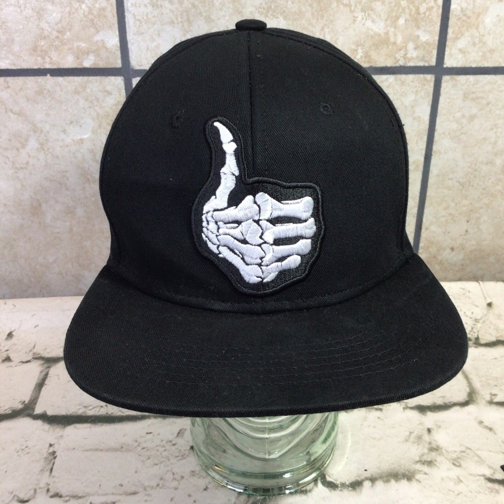 Joycap‎ Skeleton with Thumbs Up Snapback Hat Adjustable Ball Cap
